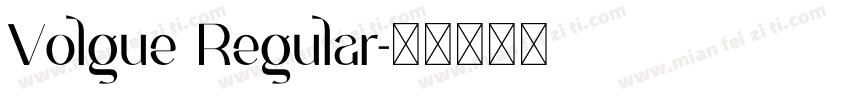 Volgue Regular字体转换